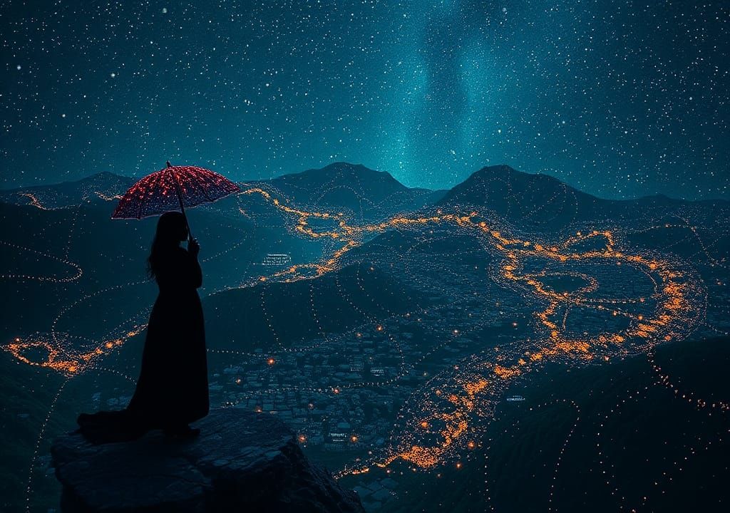 Hopeful Art Inspired by Screen Print and Pointillism