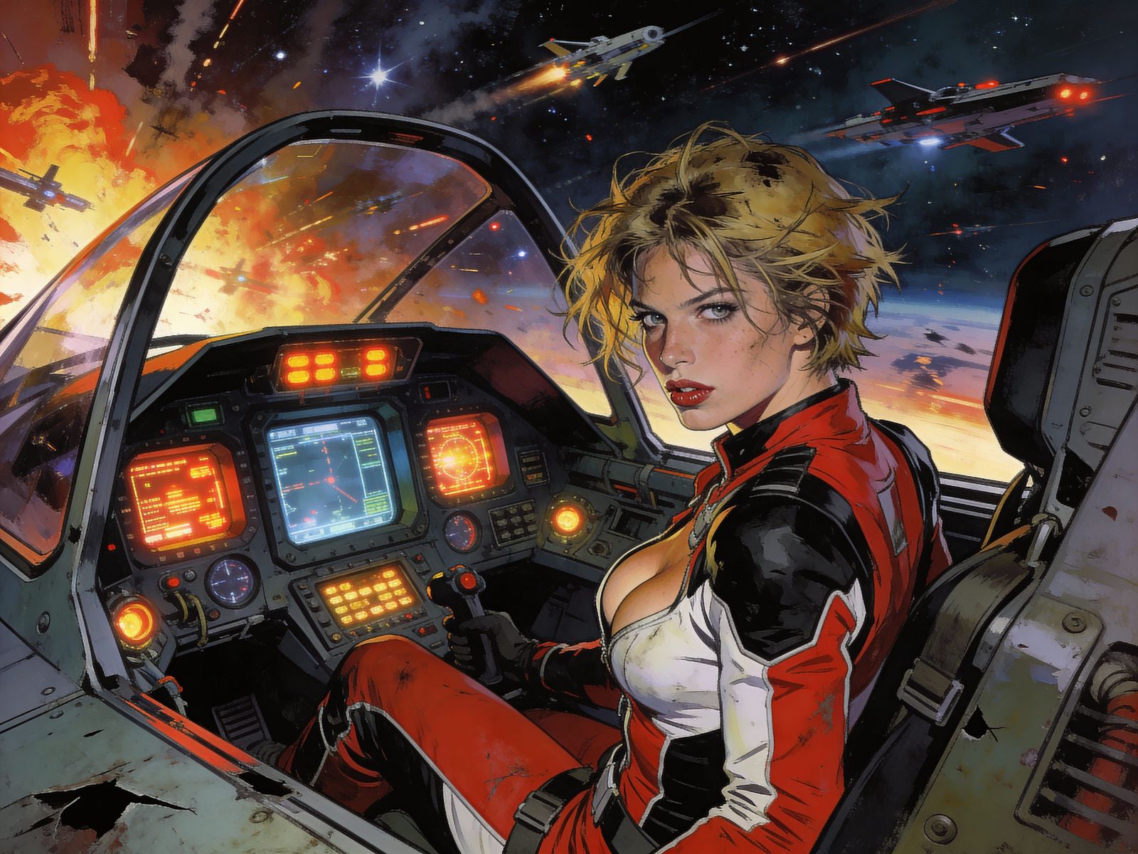 Space Troublemaker in Intense Battle