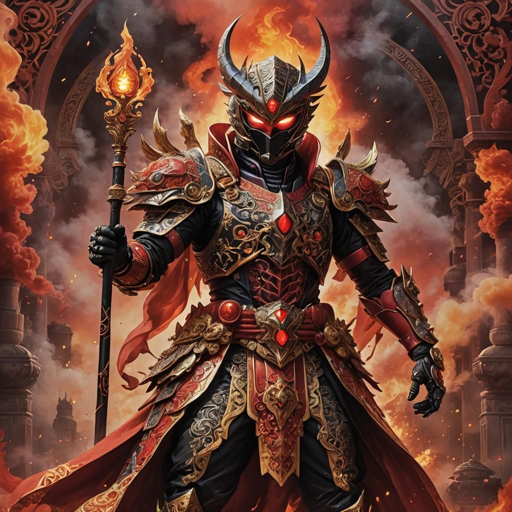 Mystic Kamen Rider in Manga Style