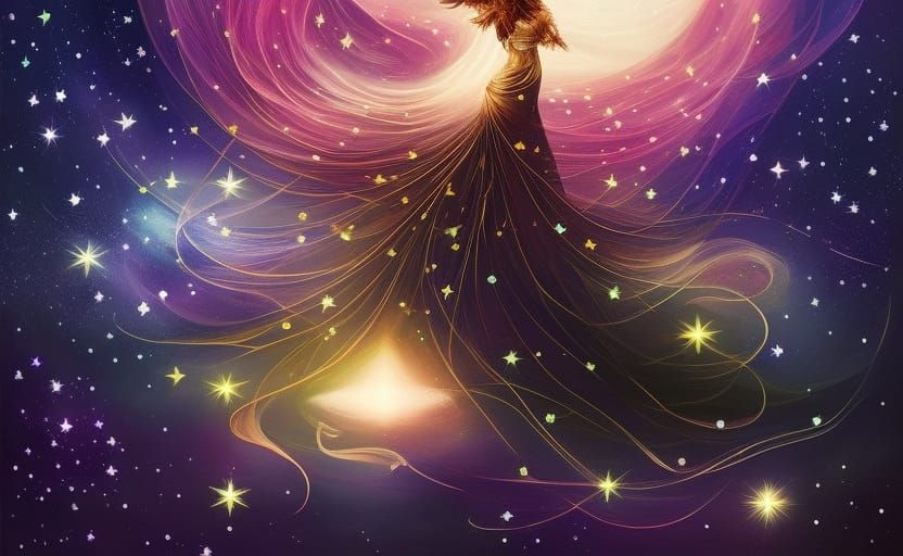 Libra Zodiac Sign in Starry Night Sky