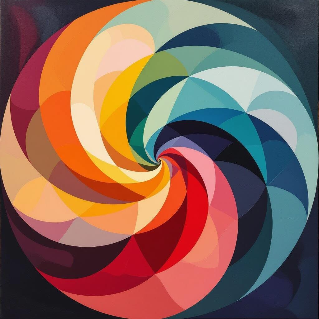 Abstract Swirls of Color with Luminous Gradients
