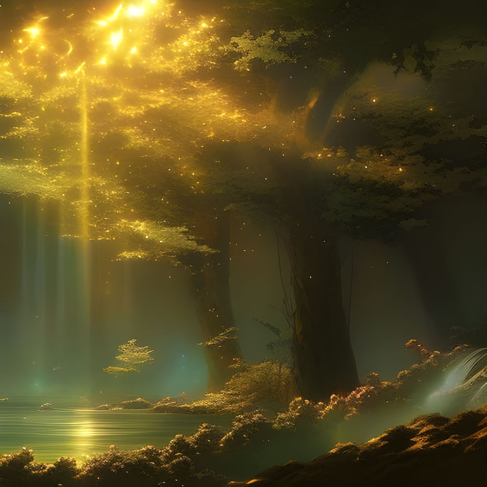 Nest of  light beings