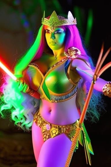 Luminescent Fire Goddess of Horror