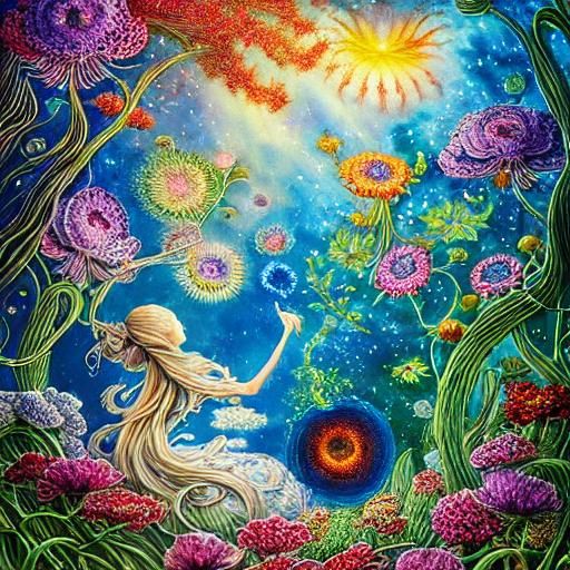 Embroidered Lace Flowers with Big Eyes in Vivid Colors