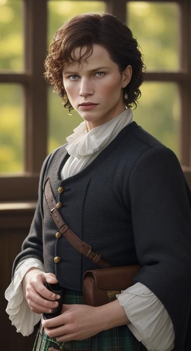 Jamie and Claire Fraser: Scottish Highland Illustration