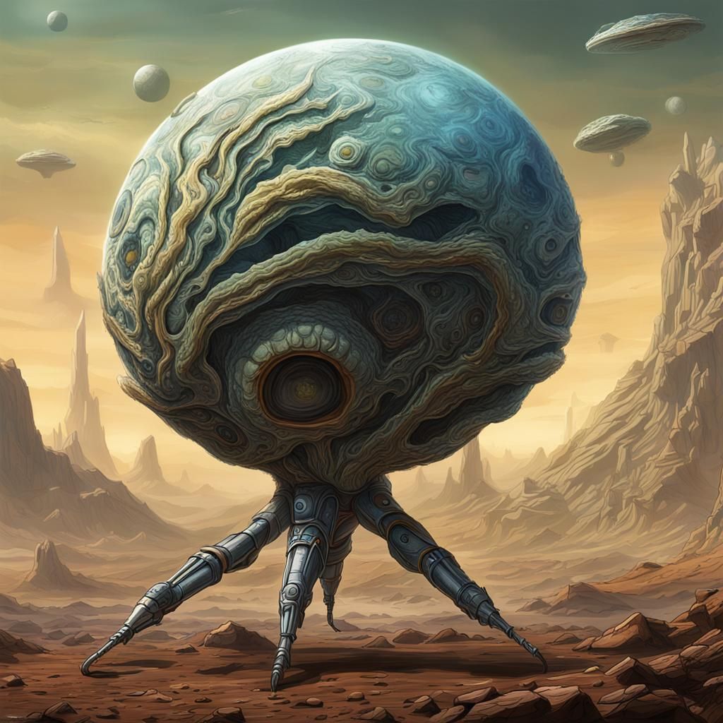 Alien Exoplanet: Speculative Xenozoology Concept Art