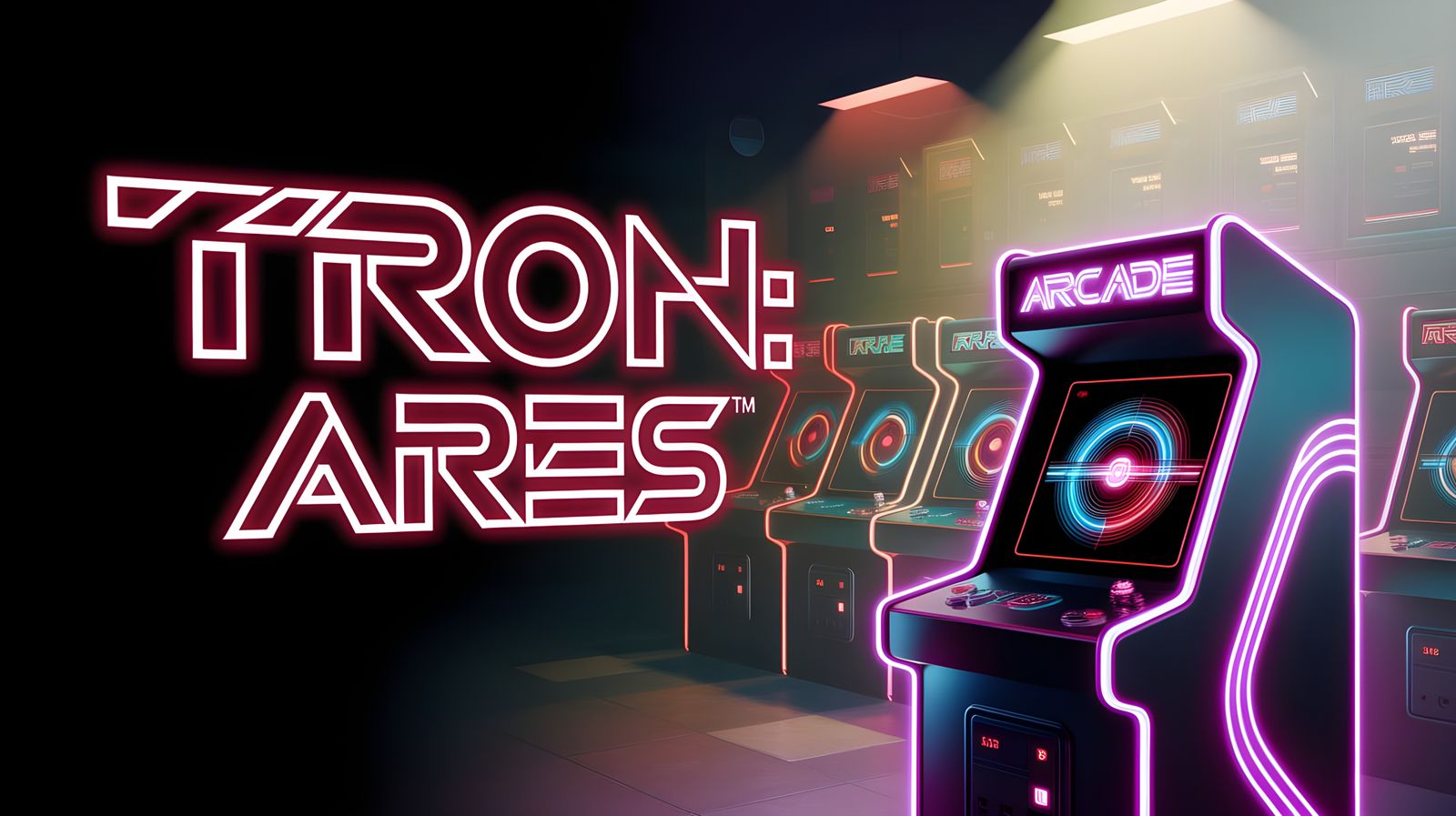 Neon Retro Gaming Scene in Cyberpunk Style