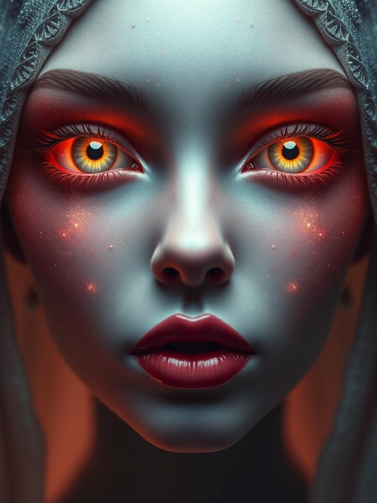 Surreal Baroque Beauty in Hyperrealistic Martian Style