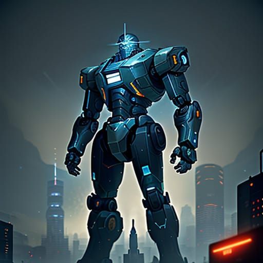 Mecha Warrior in Cosmic Battle