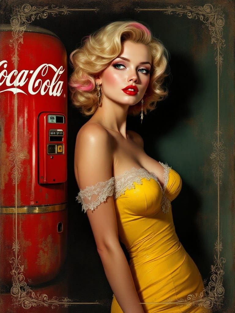 Dramatic Baroque Pin-Up Beauty in Retro Chrome