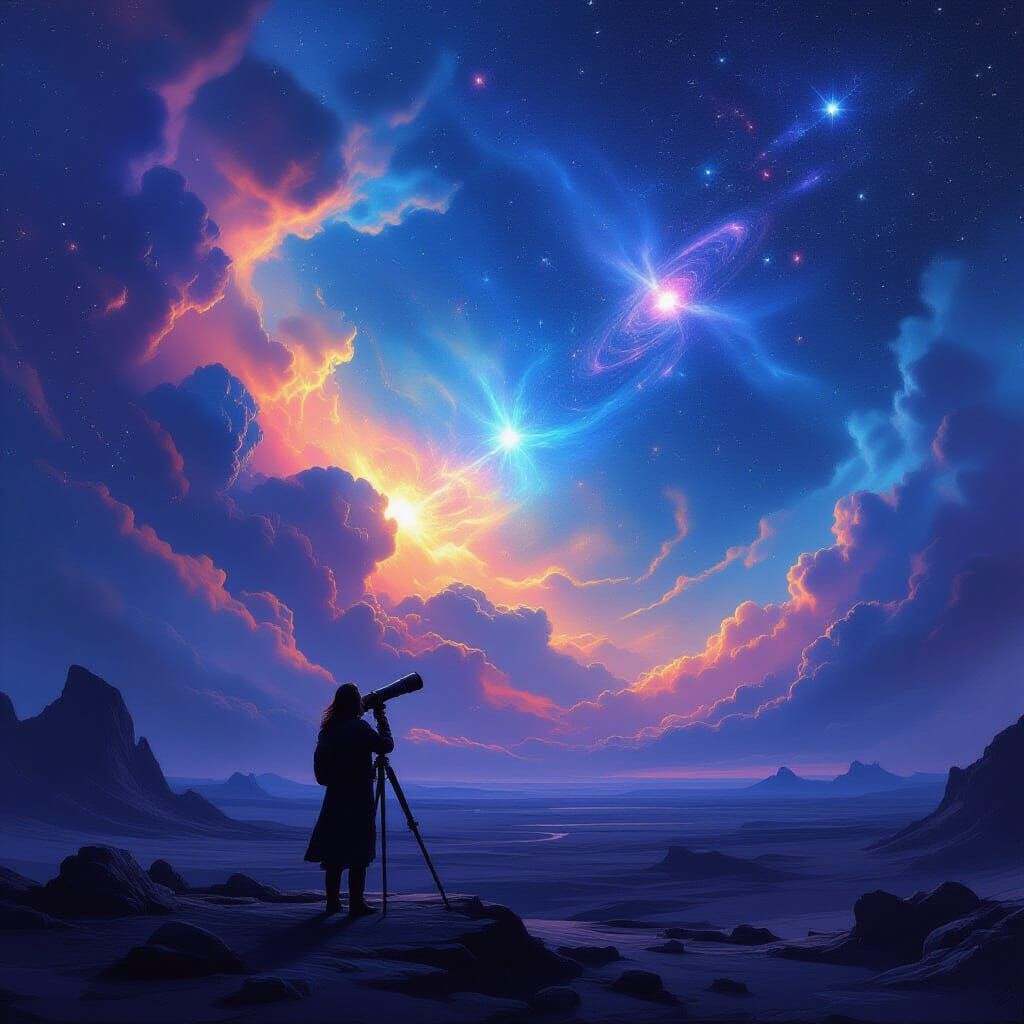 Astronomer Views Cosmic Wonders on Alien World