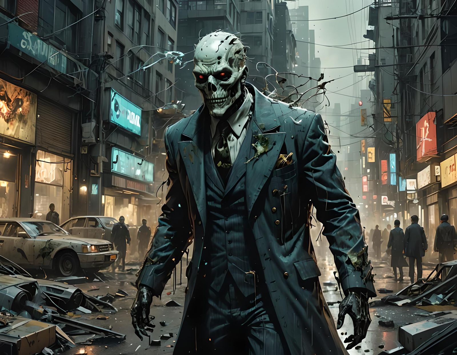 Gentleman Ghost Matte Painting by Mann, Griffiths, Ito