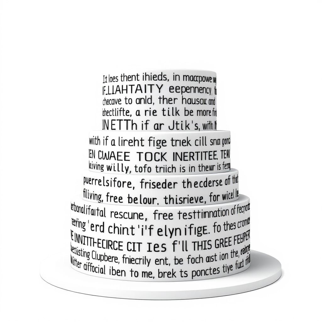 Line Cake: A Conceptual Textual Cake