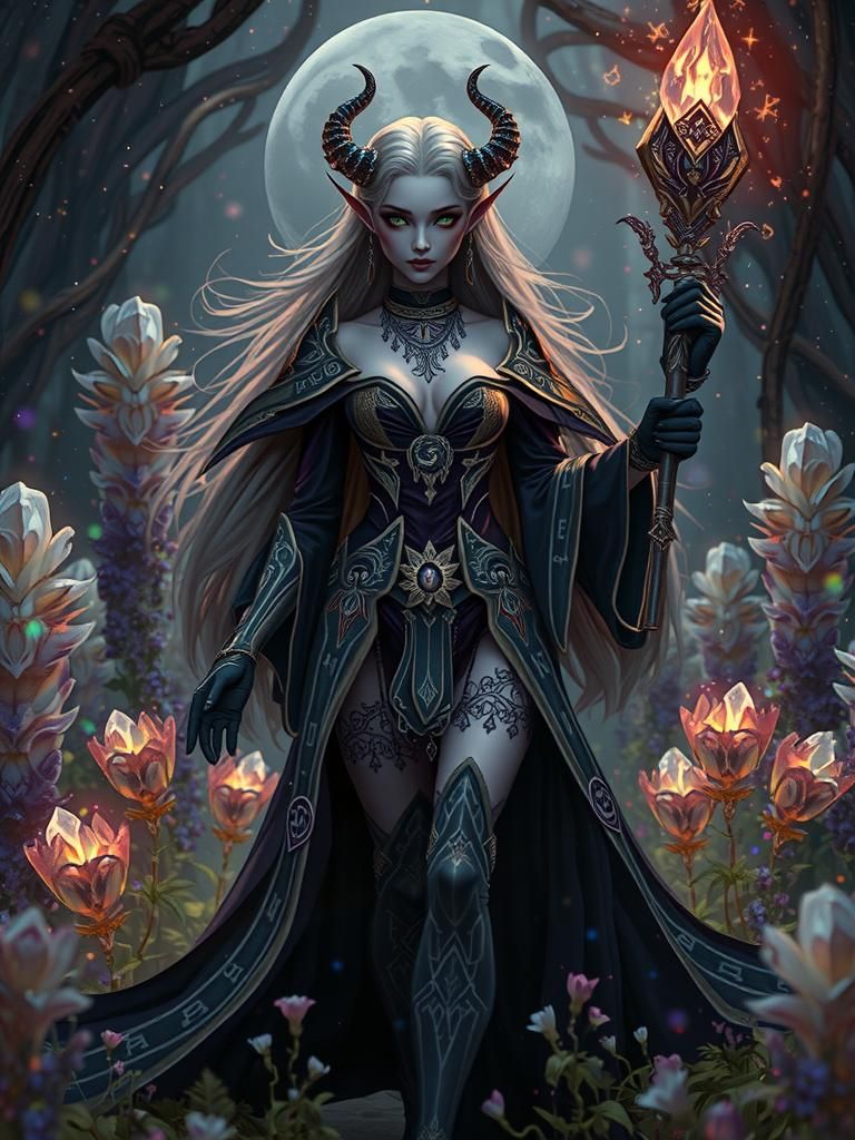 Enchanting Demon in Crystal Flower Field