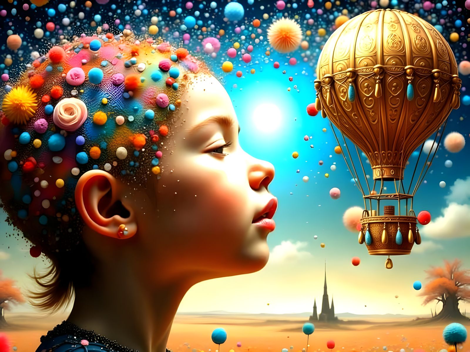 Child's Lucid Dream of Flight and Fantasy