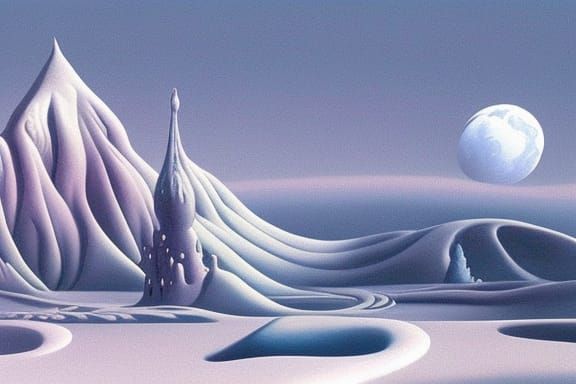Surreal Winter Fantasy Landscape Art