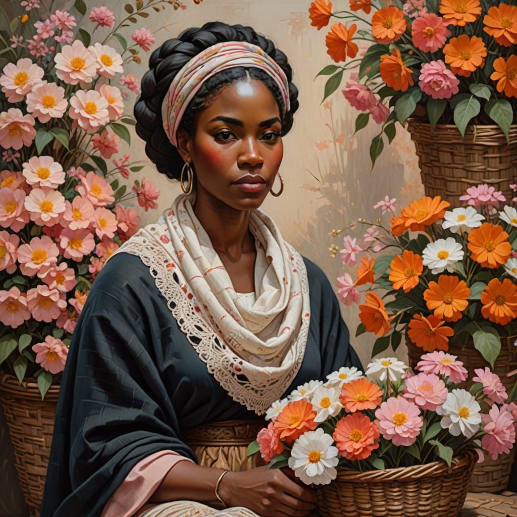 A Young Black Woman in Thoughtful Contemplation