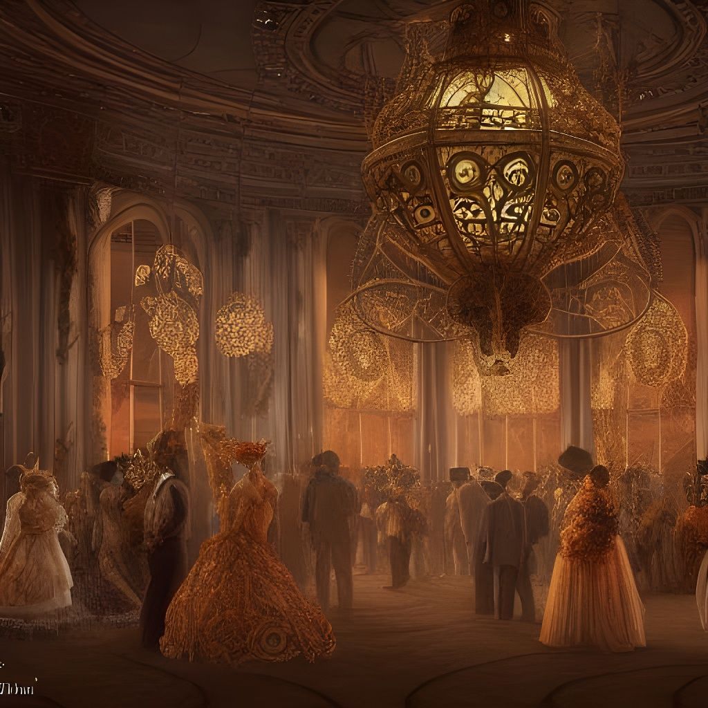 Elaborate Masquerade Ball in Photorealistic Detail