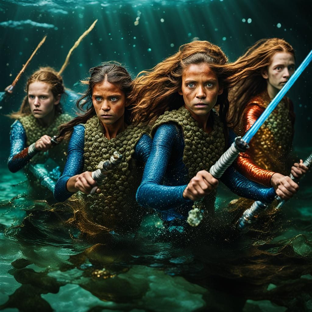 Jedi Mermaids Attack: Professional Color Portrait