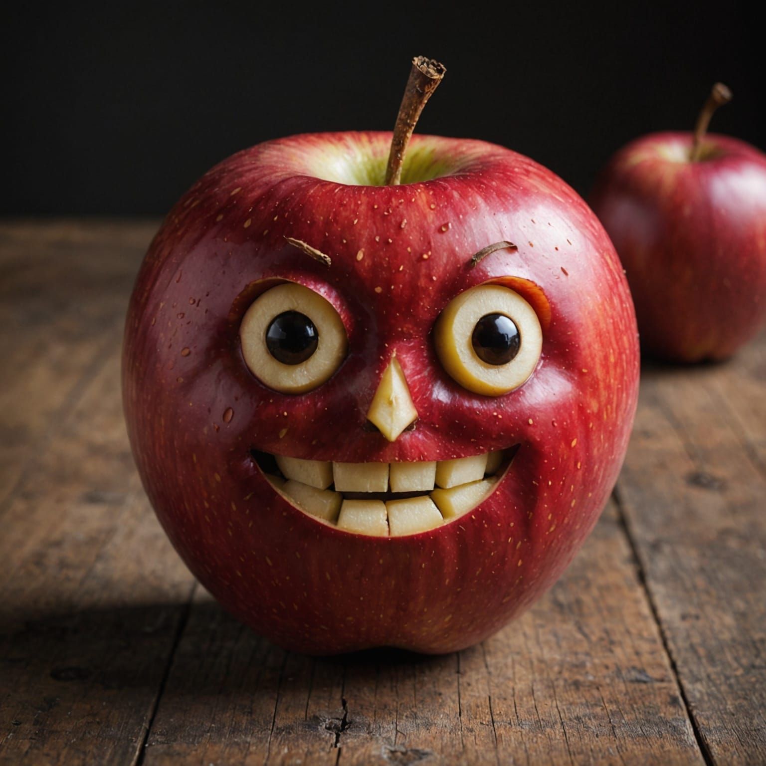 Apple with a Face: AI Interpretation