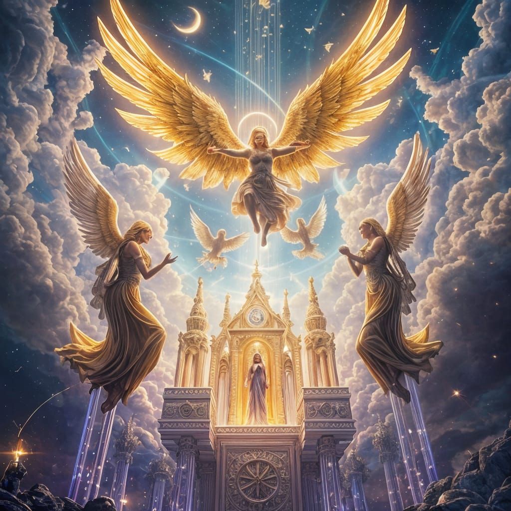 Angels in Heaven: Radiant Celestial Fantasy
