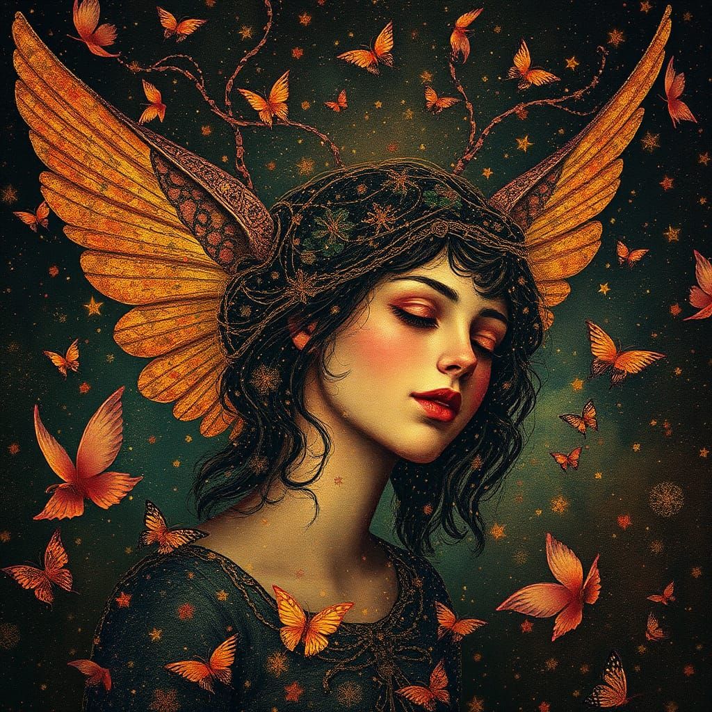 Winged Cupid: A Blind Love Concept