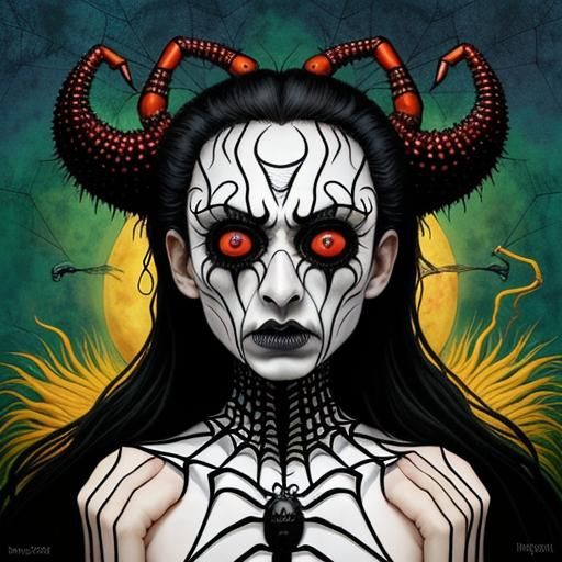 Pagan with Spiderweb Eyes: A Surrealist Vision