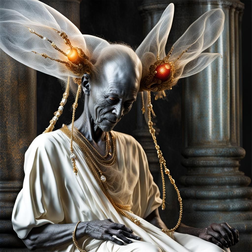 Surreal Alien Restaurant Celebration in Gritty Magical Reali...