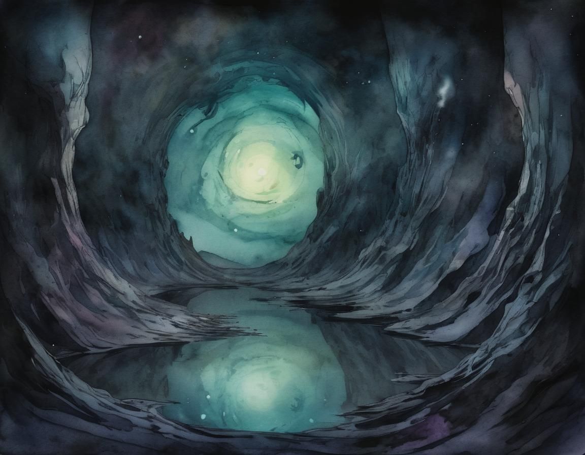 Ominous Dreamcore Fantasy in Watercolor Style