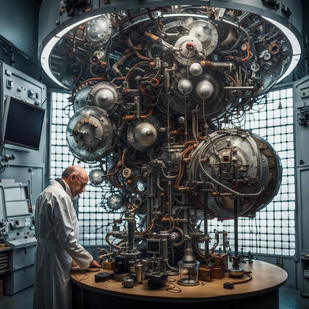 Futuristic Lab: Scientist in a Magical Biopunk Dream