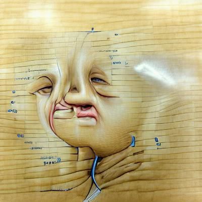 Student Suppressing a Cough: Digital Illustration