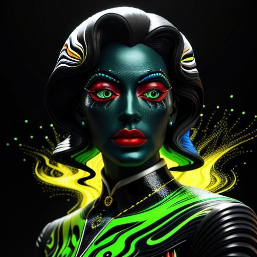 Surreal CGI Image in Vivid Colors, 8K