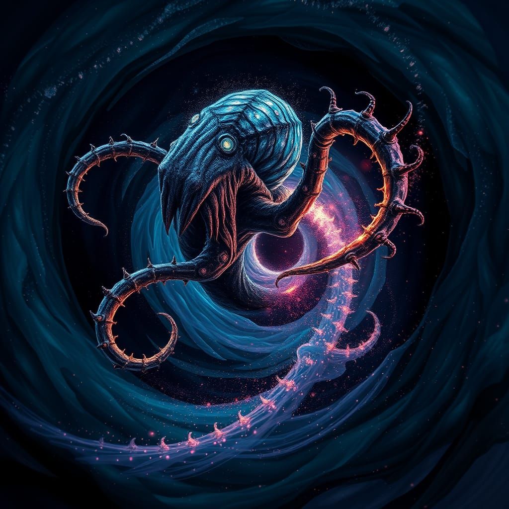 Eldritch Abomination Emerge from Cosmic Black Hole