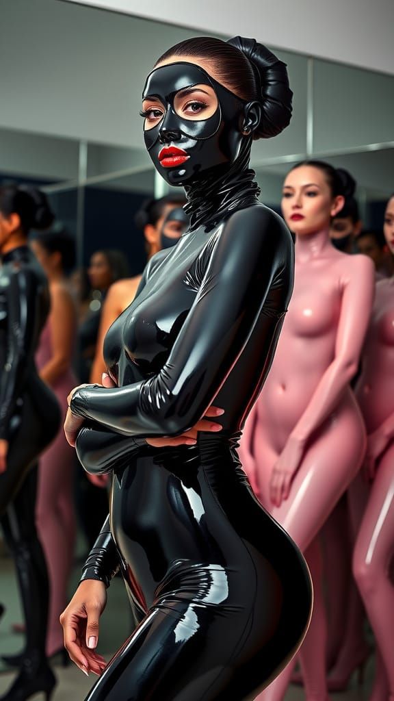 This image features a striking scene of woman, showcasing a ...