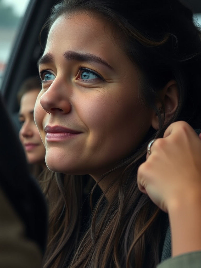 Contemplative Woman with a Slight Smile