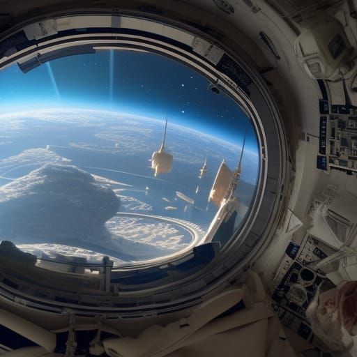 Cupola View from Space Station: Digital Matte Painting