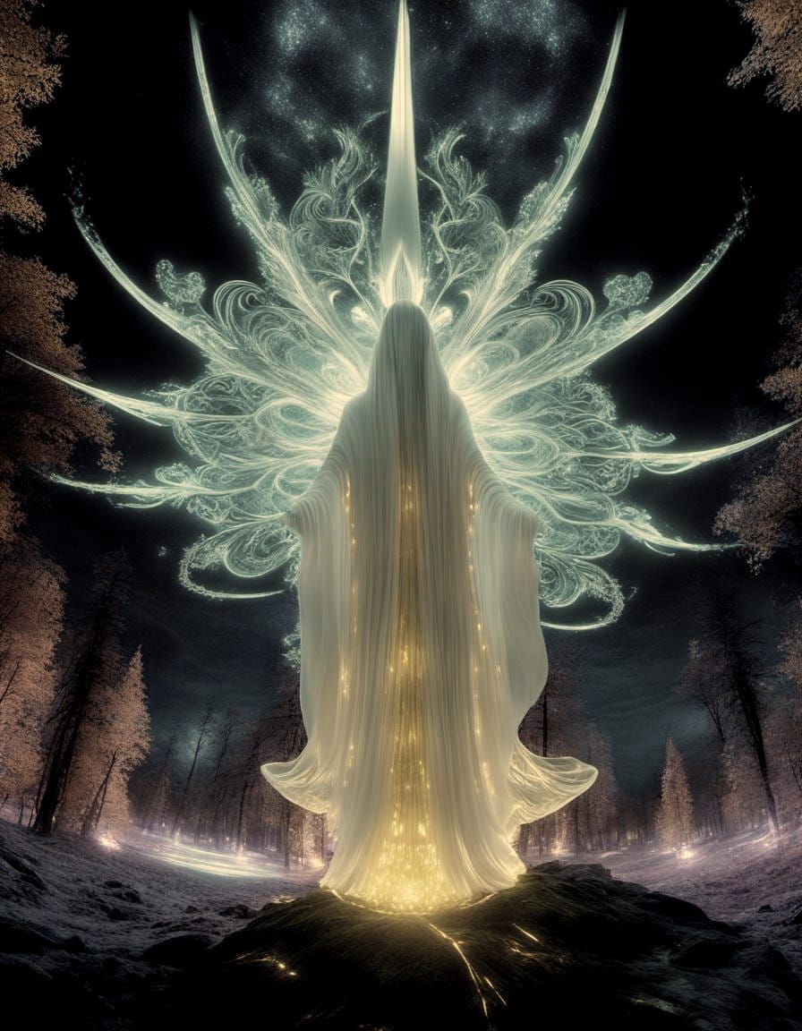 Cyberluminescent Nazgûl in Infrared TRON Forest