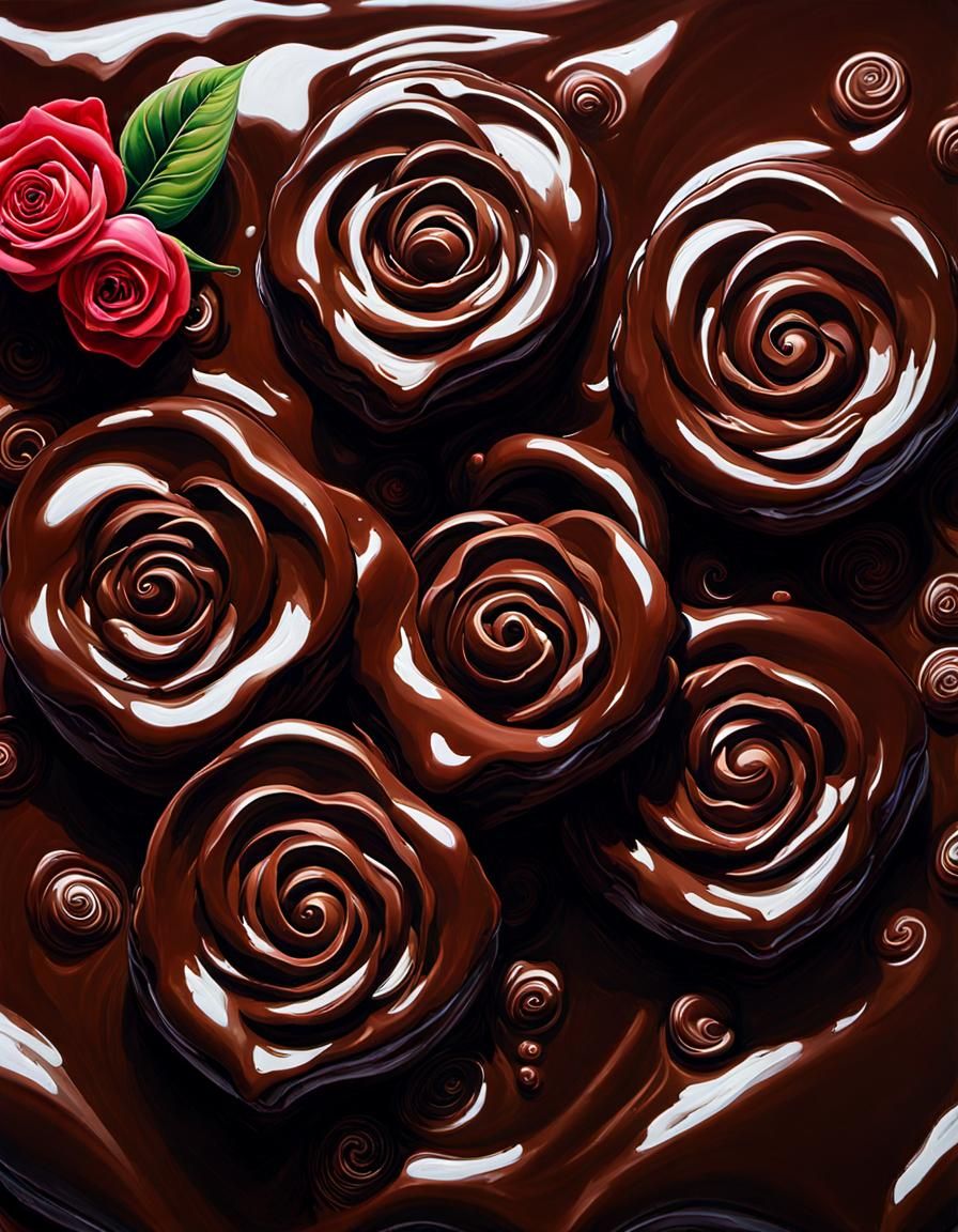 Chocolate Ape Rose: Breathtaking Oil Painting