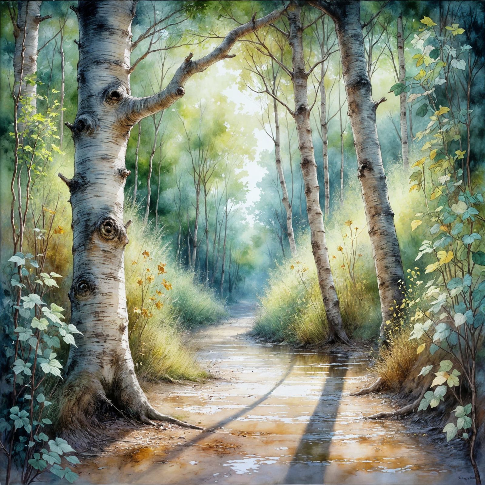 Whispering Path Under Pastel Hues