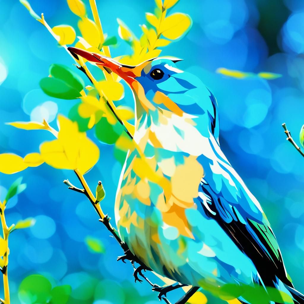 Robin Singing in Fine Art Wildlife Photography