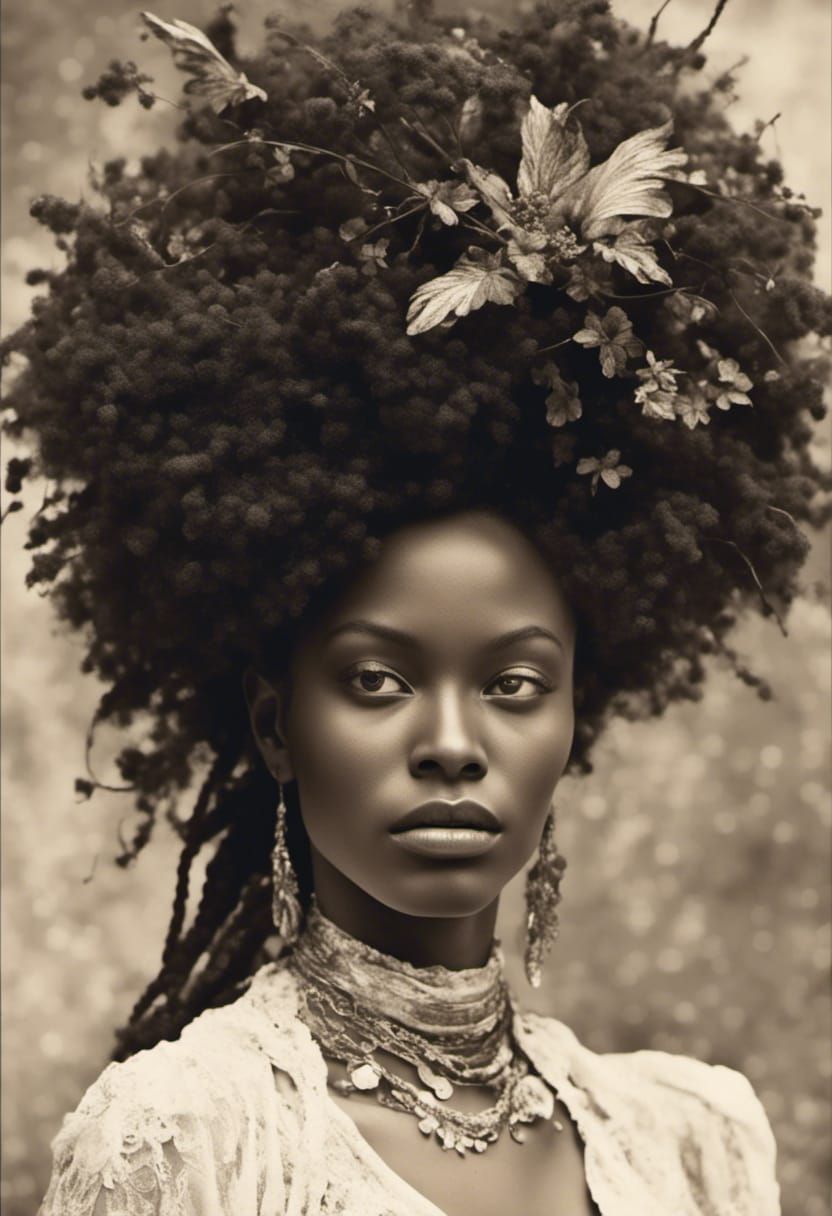 Hyperrealistic Portrait of a Black Woman