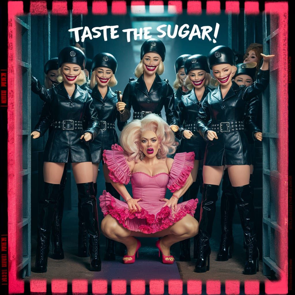 Sassy Female M3gan Doll Prison Guards in Leather Outfits, Vi...