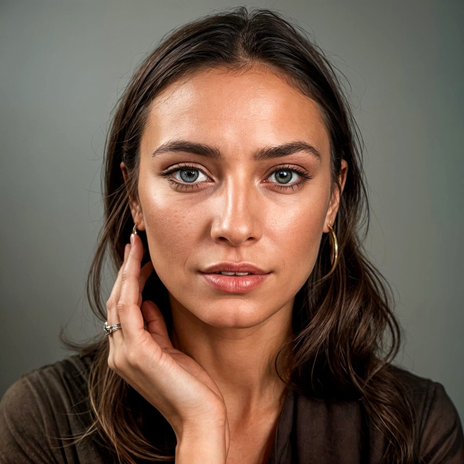 Natural Beauty Portrait of a Minimalist Woman