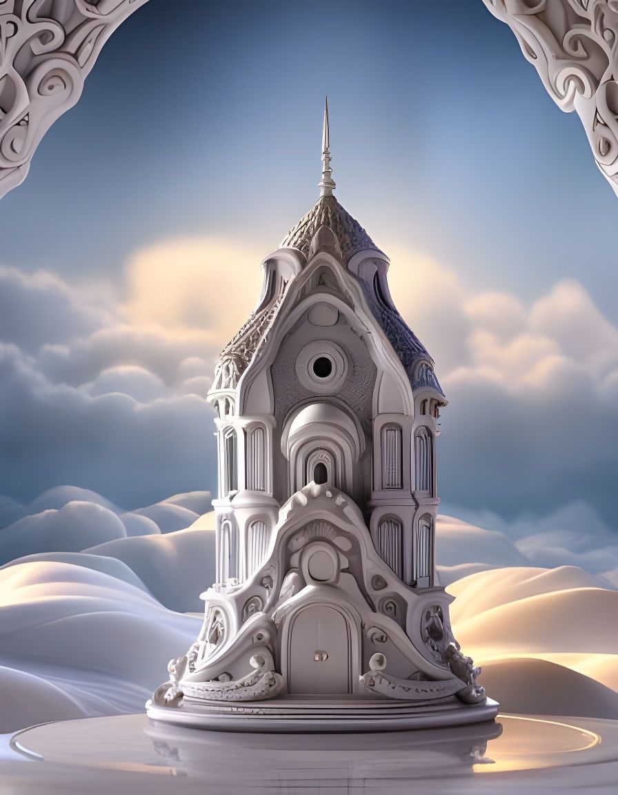 Rococo Marble Huts on Glittering Trees