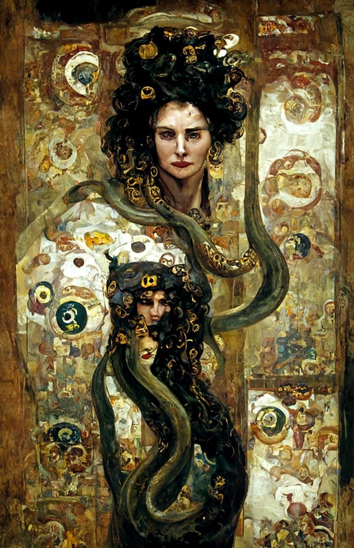 Medusa: A Klimt-Inspired Interpretation