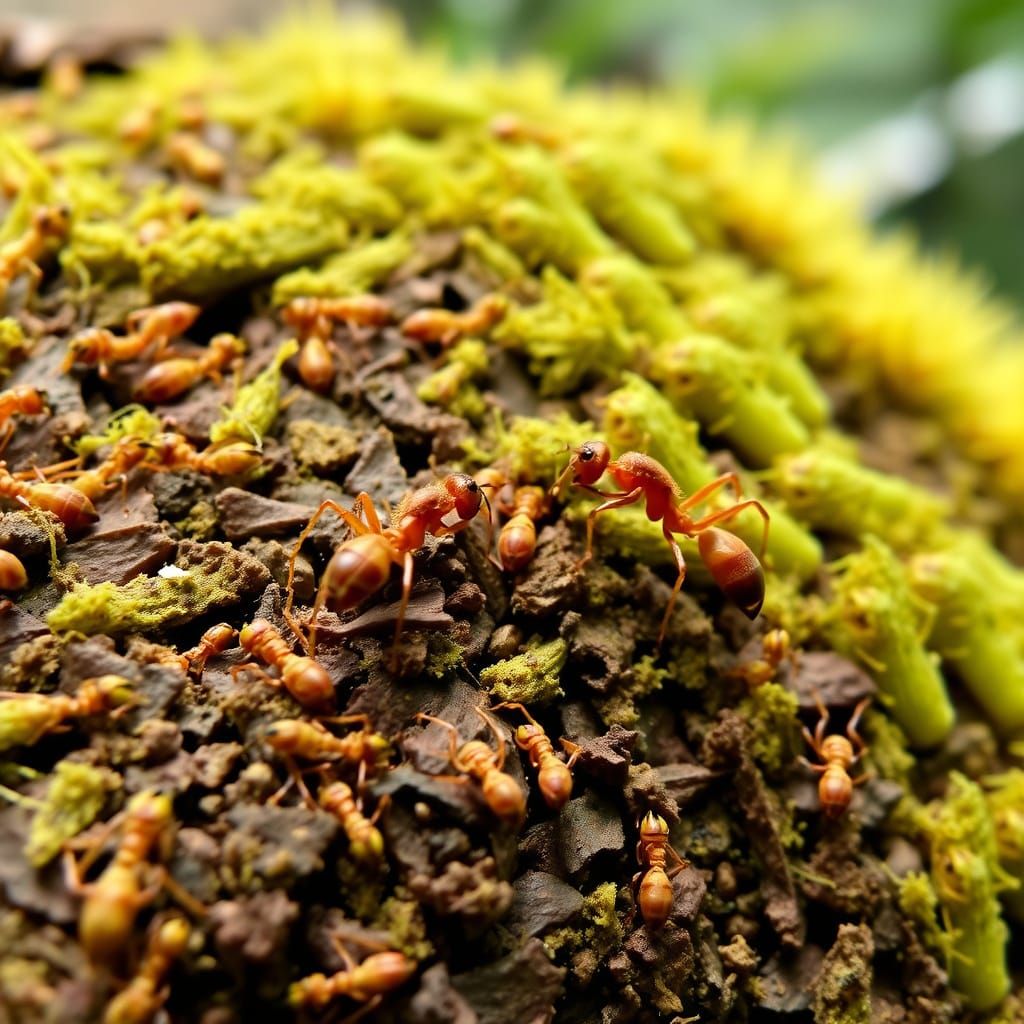 Exotic Orchid Ants in Tropical Grove
