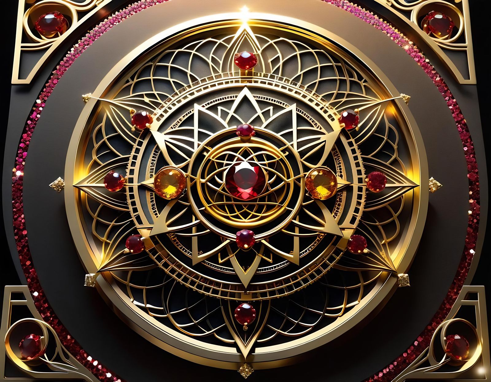 in the style of sacred geometry, the symbolization of our So...