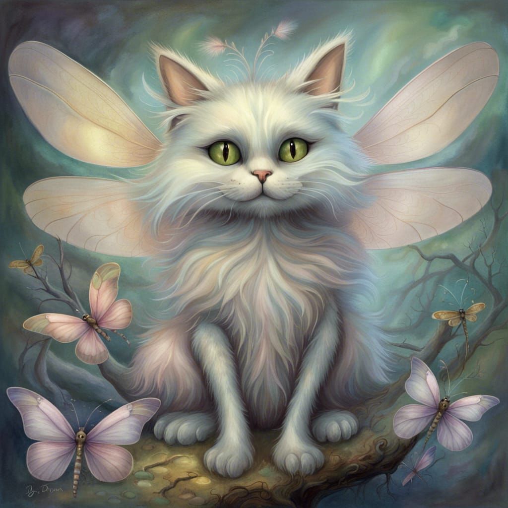 Imaginary Pet in Flight: A Digital Fantasy Art