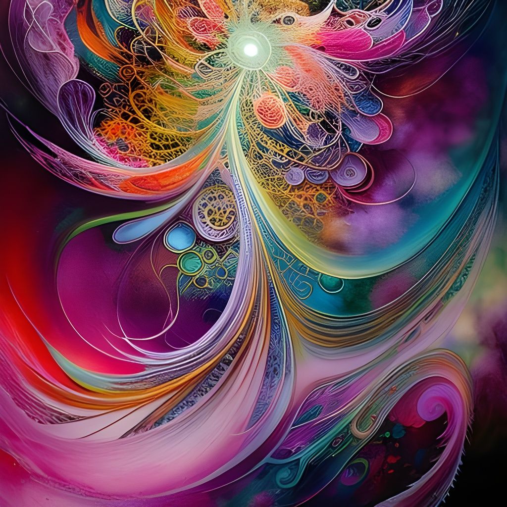 Ethereal Flora and Fauna in Liquid Metallic Art