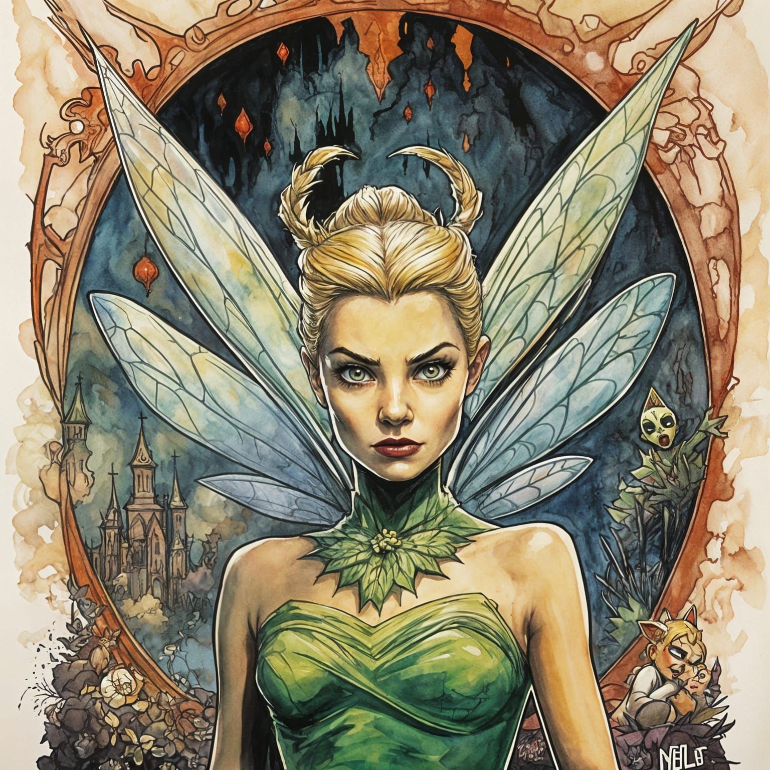 Evil Tinkerbell as Queen of Hell: Movie Poster